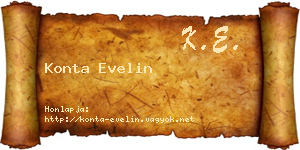 Konta Evelin névjegykártya